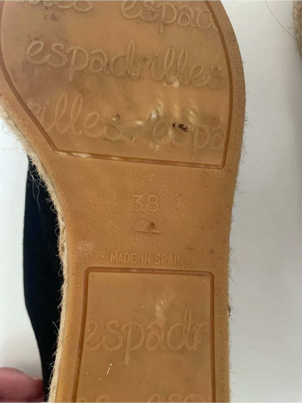 Eric Michael Black Suede Espadrille Platform Slip-On with Top Zip Size 38/7.5
